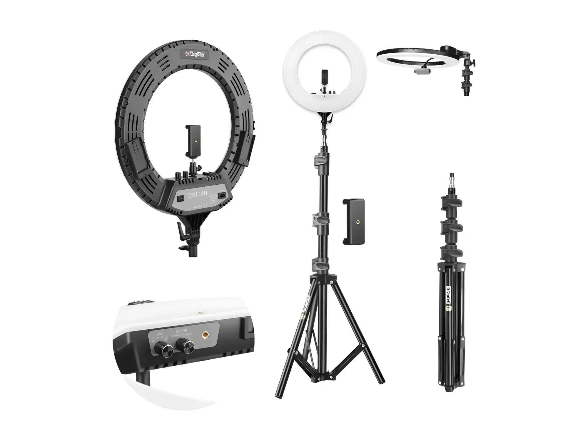Digitek DRL 18H C LED Ring Light with Stand 18-inch