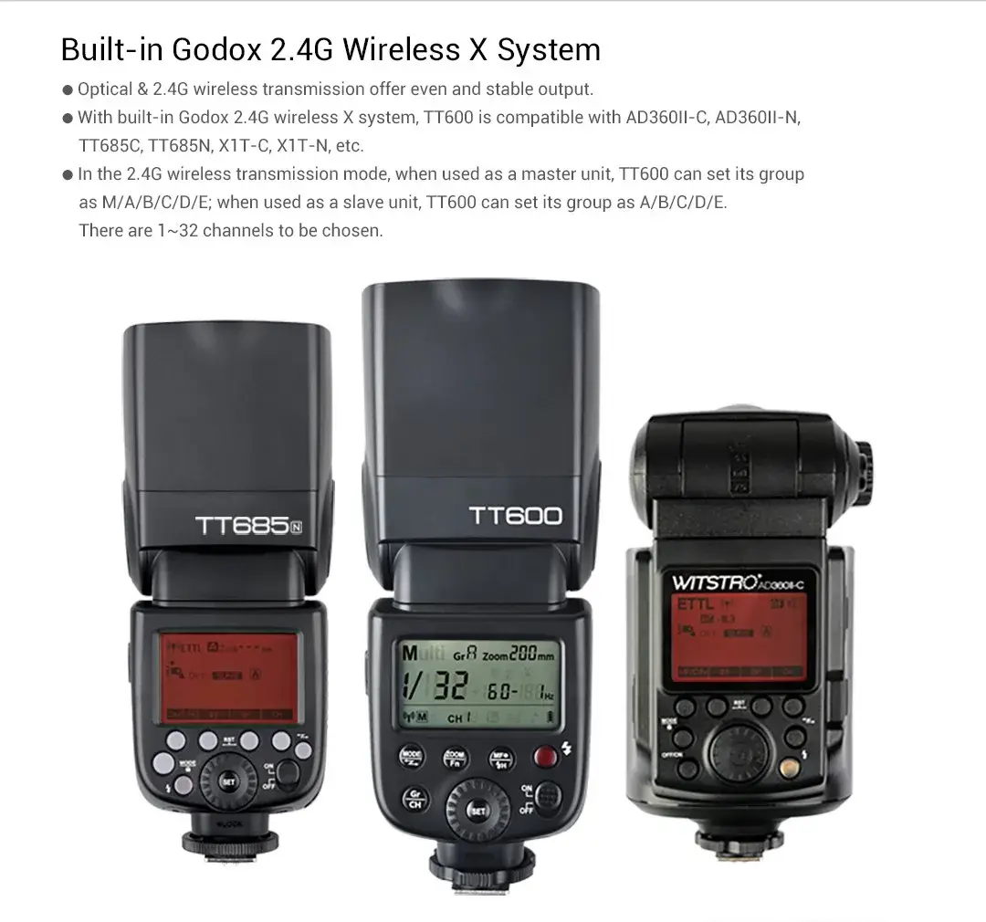 Godox TT600 Manual Speedlite