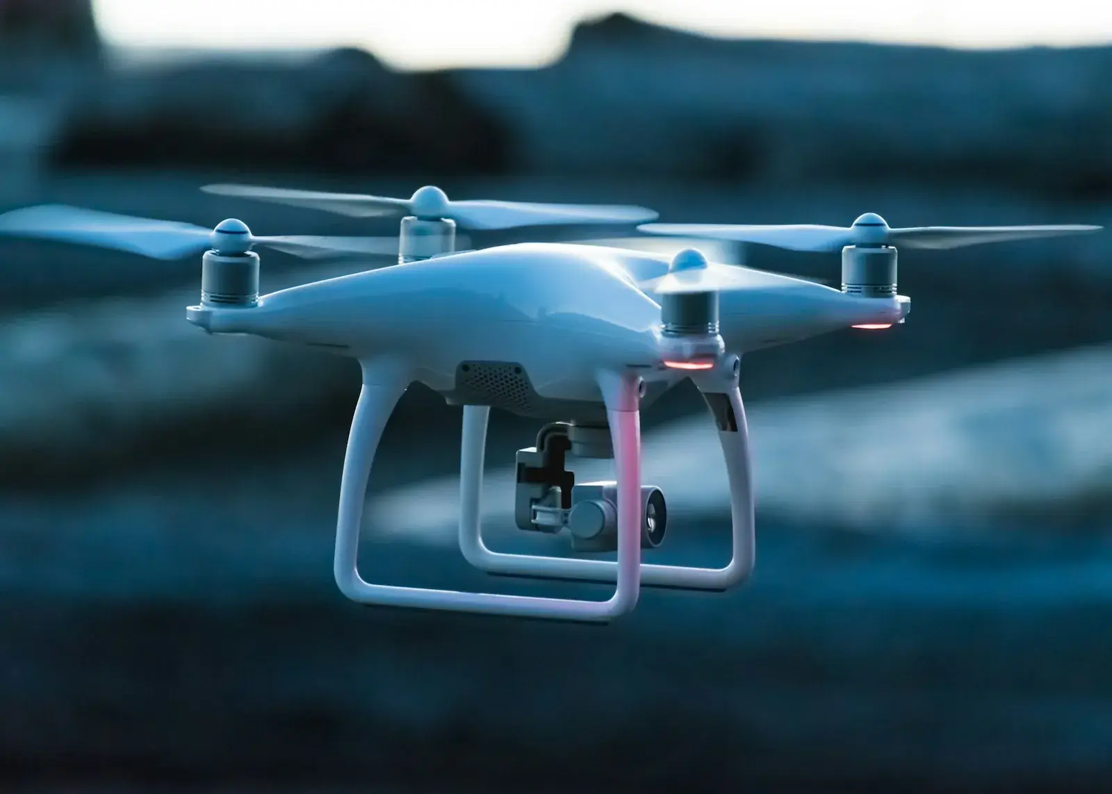 Camera drone in flight
